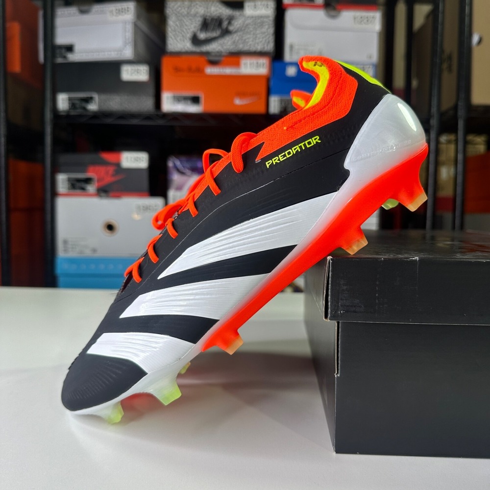 Adidas PREDATOR ELITE LOW FG IE1802 Soccer Cleat Red/Black/White Men's 7.5